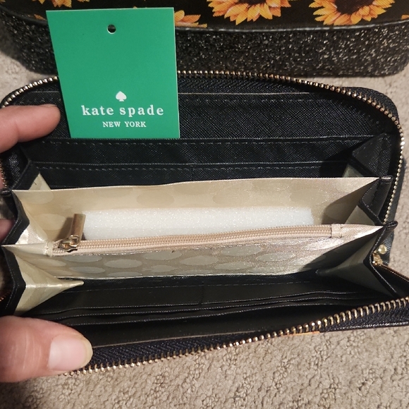 Kate Spade Sunflower Glitter Bag And Wallet Set - Picture 4 of 4